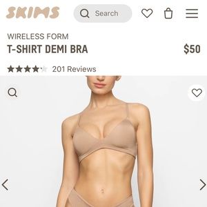 Skims Wireless form t-shirt demi bra